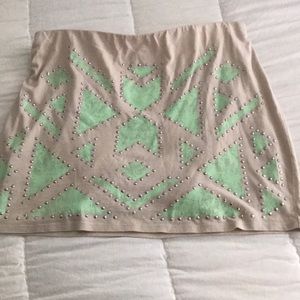 T-shirt skirt with grommet detail